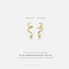 Stud Serpent Climber, Snake Earrings, Gold, Silver SS045 LR - Shemisli Jewels