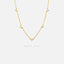 Dainty 3 Petal Flower CZ Necklace, Silver or Gold Plated (16"+2") SHEMISLI - SN018