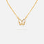 Small Mother of Pearl Butterfly Necklace, Silver or Gold Plated (16"+2") SHEMISLI - SN020
