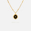 Vintage Star Oval Necklace, Silver or Gold Plated (17.5") SHEMISLI - SN035