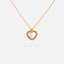 Mother of Pearl Heart Necklace, Silver or Gold Plated (17.75") SHEMISLI - SN036