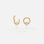 Flower CZ Daith Ring, Hinged Clicker Hoop, 16ga 8mm or 10mm, Surgical Steel, SHEMISLI SH613, SH614 - Shemisli Jewels