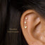 Tiny Heart Shape Gold Threadless Flat Back Earrings, Nose Stud, 20,18,16ga, 5-10mm Surgical Steel SHEMISLI SS727, SS728, SS757 - Shemisli Jewels