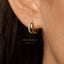 Double lined CZ Hoops, Gold, Silver SHEMISLI SH621 - Shemisli Jewels