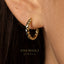 Twisted C Shape Hoop Style Studs, Gold, Silver - SS439 - Shemisli Jewels