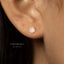 Iridescent Clear Rose Flower Stud Earrings, SHEMISLI SS445 Butterfly End, SS792 Screw Ball End (Type A) - Shemisli Jewels