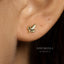 Tiny Leaf Stud Earrings, Gold, Silver SHEMISLI SS187 LR - Shemisli Jewels