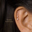Tiny Pink Tourmaline Gold Threadless Flat Back Earrings, Nose Stud, 20,18,16ga, 5-10mm, Surgical Steel, SHEMISLI SS621 SS622 SS623 SS624 - Shemisli Jewels