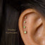 Tiny Peridot Stone Gold Threadless Flat Back Earrings, Nose Stud, August Birthstone, 20,18,16ga, 5-10mm SS617 SS618 SS619 SS620 - Shemisli Jewels