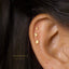 Tiny Teardrop Shape Gold Threadless Flat Back Earrings, Nose Stud, 20,18,16ga, 5-10mm Surgical Steel SHEMISLI SS723, SS724, SS768 - Shemisli Jewels