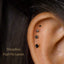 Tiny Black Stone Steel Threadless Flat Back Earrings, Nose Stud, 20,18,16ga, 5-10mm, Surgical Steel, SHEMISLI SS519 SS520 SS521 SS522 - Shemisli Jewels