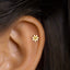 Super Tiny Daisy Flower Stud Earrings, Gold, Silver SHEMISLI SS372 Butterfly End, SS762 Screw Ball End (Type A) - Shemisli Jewels
