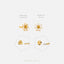 Super Tiny Daisy Flower Stud Earrings, Gold, Silver SHEMISLI SS372 Butterfly End, SS762 Screw Ball End (Type A) - Shemisli Jewels