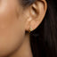 Leaf CZ Hoop Earrings, Olive Leaf Huggies, Gold, Silver SHEMISLI - SH008 LR - Shemisli Jewels