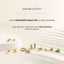 Tiny Emerald and White Stone Necklace, Silver or Gold Plated, 17.5" SHEMISLI - SN034