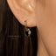 Small Black Enamel Heart Hoop Earrings, Heart Shape Huggies, Gold, Silver SHEMISLI - SH483 - Shemisli Jewels