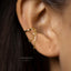 Double Strand Chain Ear Cuff, Conch Cuff, Earring No Piercing is Needed, Gold, Silver SHEMISLI - SF057 - Shemisli Jewels