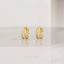 Double lined CZ Hoops, Gold, Silver SHEMISLI SH621 - Shemisli Jewels
