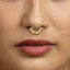 Beaded CZ Daith Ring, Hinged Clicker Hoop, Septum Nose Ring, 16ga 8mm or 10mm, Surgical Steel, SHEMISLI SH422, SH423 - Shemisli Jewels