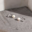 Freshwater Pearl U Shaped Ear Jackets With Screw Ball End, Gold Silver SHEMISLI SJ029 (Type A) - Shemisli Jewels