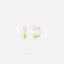 Freshwater Pearl U Shaped Ear Jackets With Screw Ball End, Gold Silver SHEMISLI SJ029 (Type A) - Shemisli Jewels