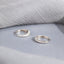 Sparkle Tapered Hoop Earrings, Gold, Silver SHEMISLI - SH625 - Shemisli Jewels