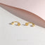 Tiny Flower U Shaped Ear Jackets With Screw Ball End, Gold Silver SHEMISLI SJ030 (Type A) - Shemisli Jewels