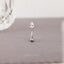 Rook Stud, Curved Barbell With Teardrop Stone, 16ga, 8mm Surgical Steel SHEMISLI SS890 - Shemisli Jewels
