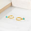 Turquoise CZ Hoop Earrings, Huggies, Gold, Silver SHEMISLI SH202 - Shemisli Jewels