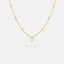 Dainty 4 Petal Flower CZ Necklace, Silver or Gold Plated (16"+2") SHEMISLI - SN043