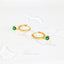 CZ Hoop Earrings, Huggies, White Stone, Emerald, Turquoise, Sapphire, Black Stone, Gold, Silver SHEMISLI SH300, SH258, SH301, SH302, SH202 - Shemisli Jewels