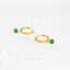 CZ Hoop Earrings, Huggies, White Stone, Emerald, Turquoise, Sapphire, Black Stone, Gold, Silver SHEMISLI SH300, SH258, SH301, SH302, SH202 - Shemisli Jewels