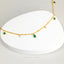 Tiny Emerald and White Stone Necklace, Silver or Gold Plated, 17.5" SHEMISLI - SN034