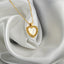 Mother of Pearl Heart Necklace, Silver or Gold Plated (17.75") SHEMISLI - SN036