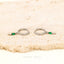 Spike Emerald CZ Hoop Earrings, Gold, Silver SHEMISLI SH372 - Shemisli Jewels