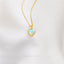 Small Aqua Heart Necklace, Silver or Gold Plated (16"+2") SHEMISLI - SN013