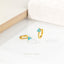 Turquoise Clover Flower Hoop Earrings, Huggies, Gold, Silver SHEMISLI SH207 - Shemisli Jewels