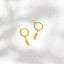 Dainty Feather Hoop Earrings, Huggies, Gold, Silver SHEMISLI SH240 LR - Shemisli Jewels