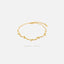 Dainty Leaf CZ Links Bracelet, Silver or Gold Plated (6.25" + 1.25") SHEMISLI - SB009