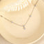 Dainty 4 Petal Flower CZ Necklace, Silver or Gold Plated (16"+2") SHEMISLI - SN043