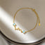 Big Dippper Blue Stone Bracelet, Silver or Gold Plated (6.25" + 1.5") SHEMISLI - SB011