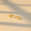 White Enamel Flower Helix Hoops, Gold, Silver SHEMISLI - SH493 - Shemisli Jewels