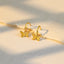 Engraved Small Butterfly Dangle Hoop Earrings, Dainty Drop Huggies, Gold, Silver SHEMISLI SH494 - Shemisli Jewels