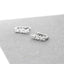 Baguette Abstract White CZ Hoops, Gold, Silver SHEMISLI SH349 LR - Shemisli Jewels