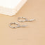 Dainty lightning CZ Hoop Earrings, Huggies, Gold, Silver SHEMISLI SH431 (plain hoop), SH117 (cz hoop) LR - Shemisli Jewels