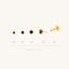 Tiny Black Stone Gold Threadless Flat Back Earrings, Nose Stud, 20,18,16ga, 5-10mm, Surgical Steel, SHEMISLI SS519 SS520 SS521 SS522 - Shemisli Jewels