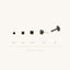 Tiny Black Stone Black Threadless Flat Back Earrings, Nose Stud, 20,18,16ga, 5-10mm, Surgical Steel, SHEMISLI SS519 SS520 SS521 SS522 - Shemisli Jewels