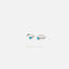 Tiny Turquoise CZ Stone Helix Hoop Earrings, Gold, Silver SHEMISLI SH636, SH637, SH638, SH639 - Shemisli Jewels