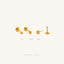 Tiny Ball Gold Threadless Flat Back Earrings, Nose Stud, 20,18,16ga, 5-10mm, Surgical Steel, SHEMISLI SS500, SS501, SS502 - Shemisli Jewels