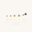 Tiny Golden Citrine Black Threadless Flat Back Earrings, Nose Stud, November Birthstone, 20,18,16ga, 5-10mm SS625 SS626 SS627 SS628 - Shemisli Jewels